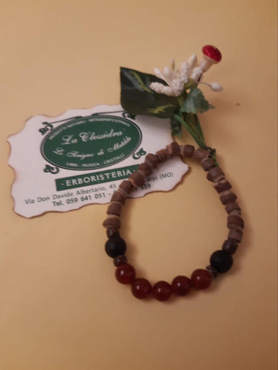 CHAKRA BRACCIALE ETNICO: n°2 SWADHISTANA CORNIOLA