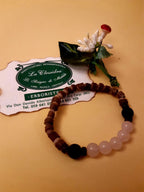 CHAKRA BRACCIALE ETNICO: n°4 ANAHATA QUARZO ROSA