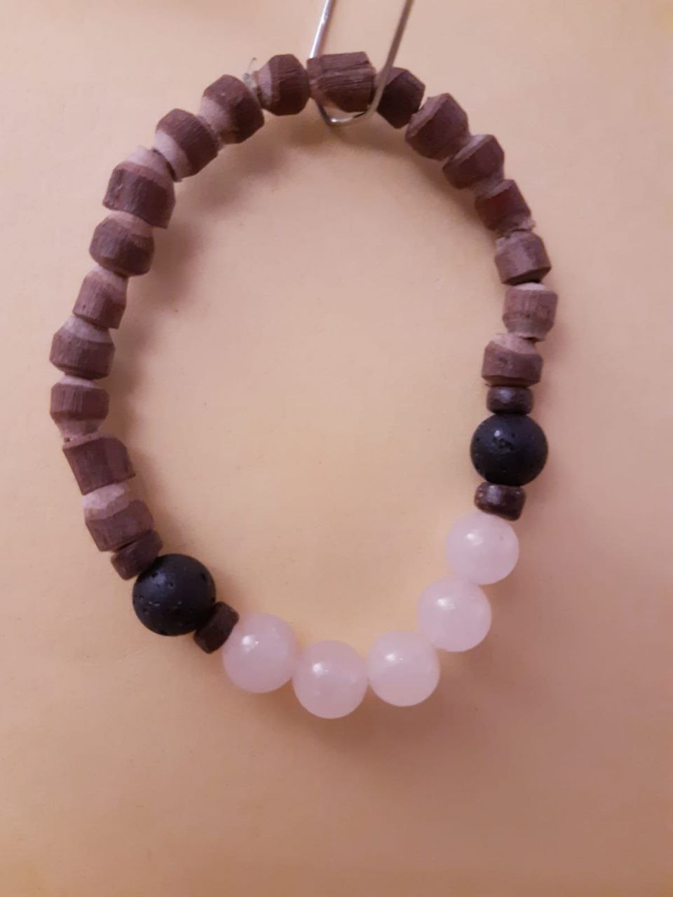 CHAKRA BRACCIALE ETNICO: n°4 ANAHATA QUARZO ROSA