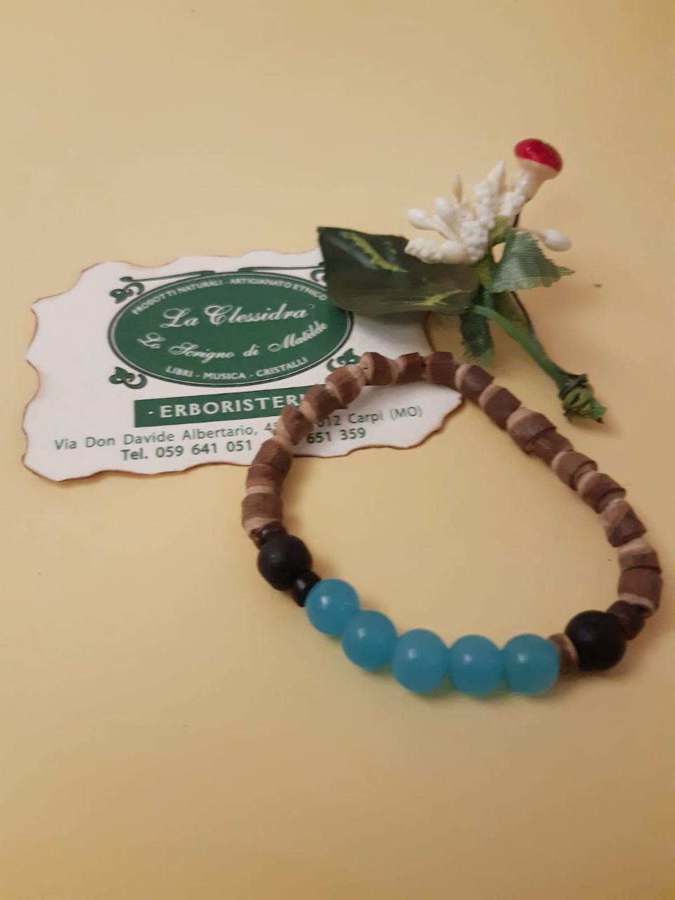 CHAKRA BRACCIALE ETNICO: n°5 VISHUDDA QUARZITE BLU