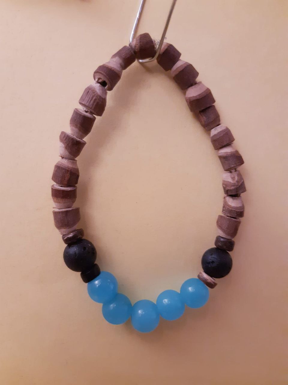 CHAKRA BRACCIALE ETNICO: n°5 VISHUDDA QUARZITE BLU