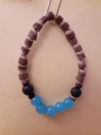 CHAKRA BRACCIALE ETNICO: n°5 VISHUDDA QUARZITE BLU
