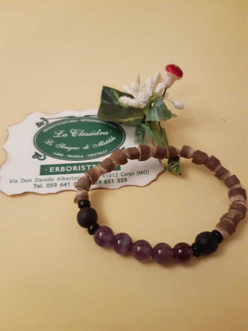 CHAKRA BRACCIALE ETNICO: n°6 AJNA AMETISTA