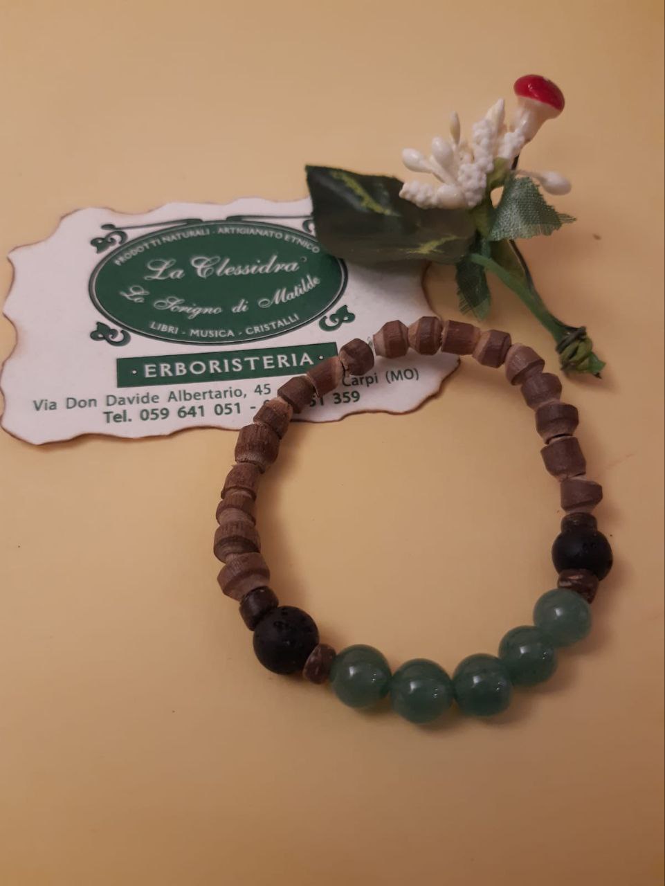 CHAKRA BRACCIALE ETNICO: n°4 ANAHATA AVVENTURINA