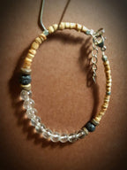 CHAKRA BRACCIALE ORIGINAL: n°7 SAHASRARA QUARZO IALINO