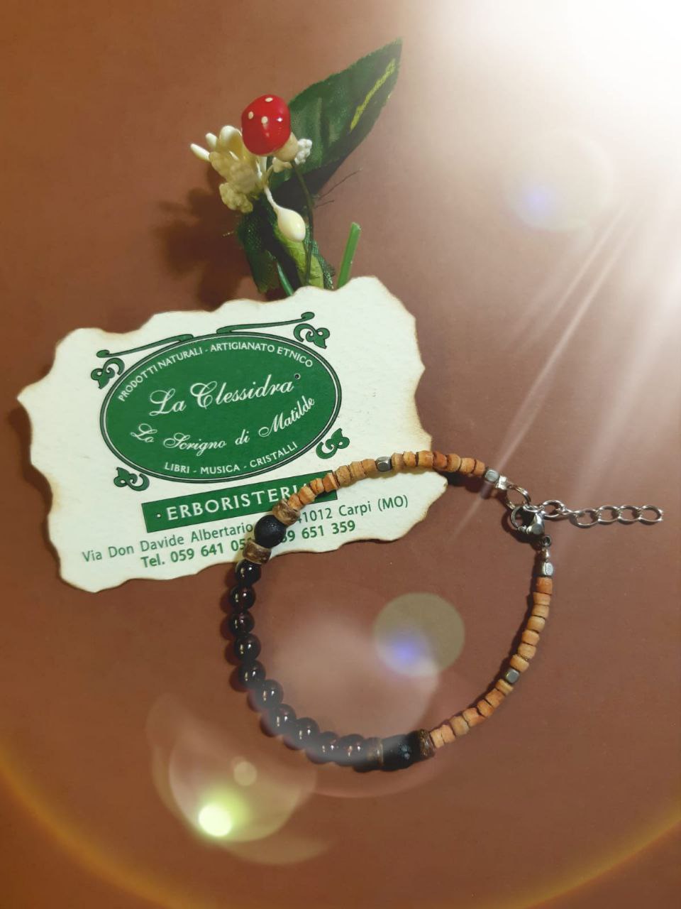 CHAKRA BRACCIALE ORIGINAL: n°1 MULADHARA GRANATO