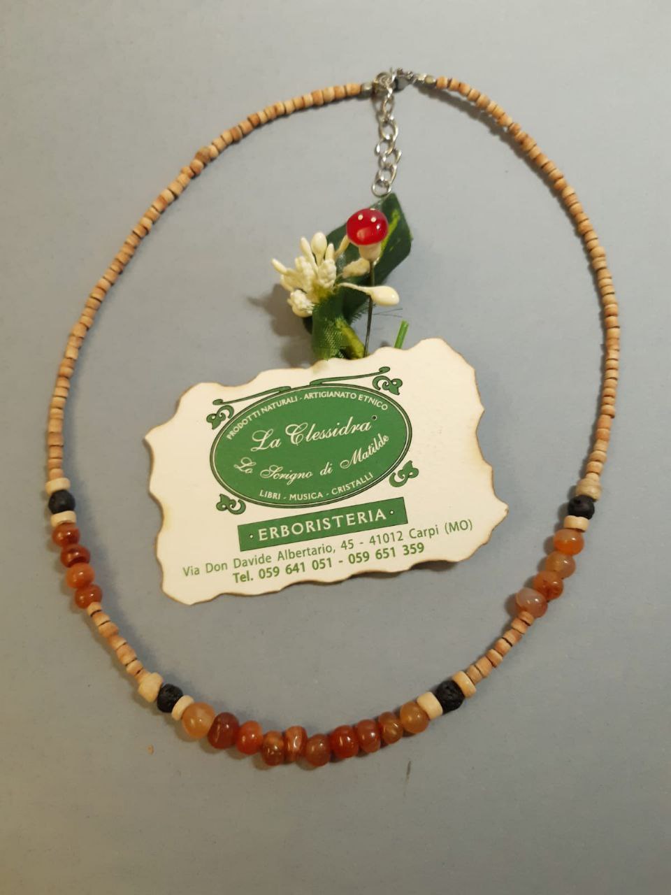 CHAKRA COLLANA ORIGINAL: n°2 SWADHISTANA CORNIOLA