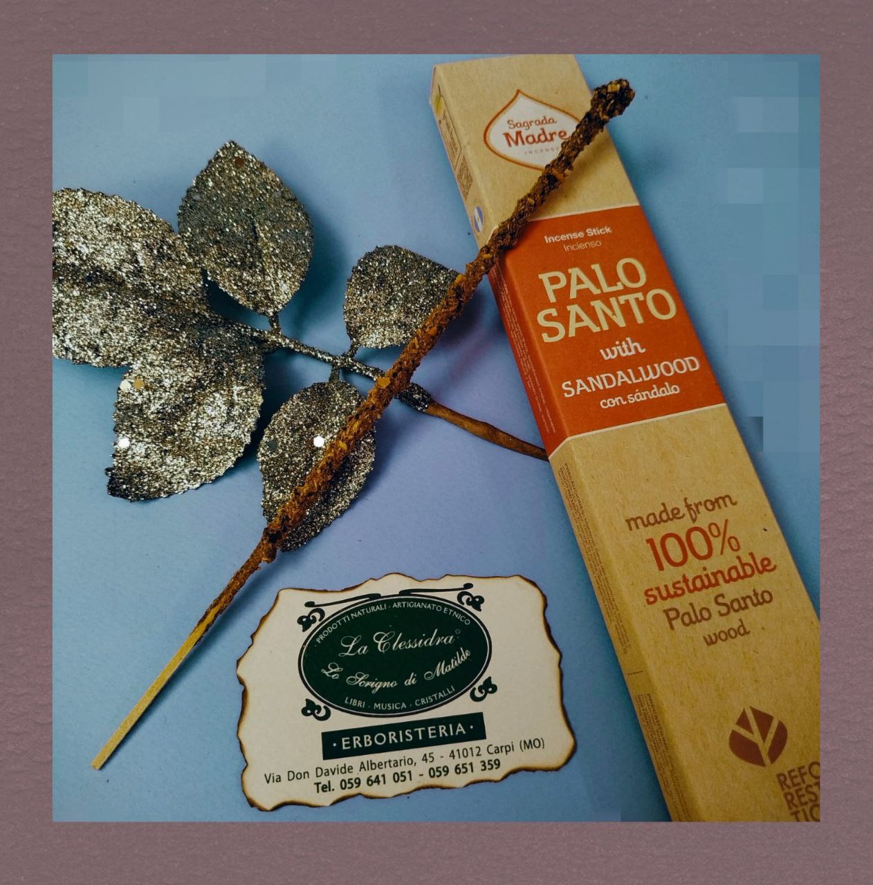 INCENSO SAGRADA MADRE LINEA PALO SANTO: PALO SANTO CON SANDALO