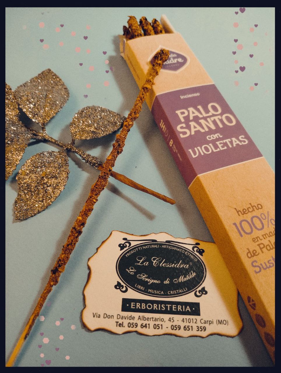 INCENSO SAGRADA MADRE LINEA PALO SANTO: PALO SANTO CON VIOLETTA