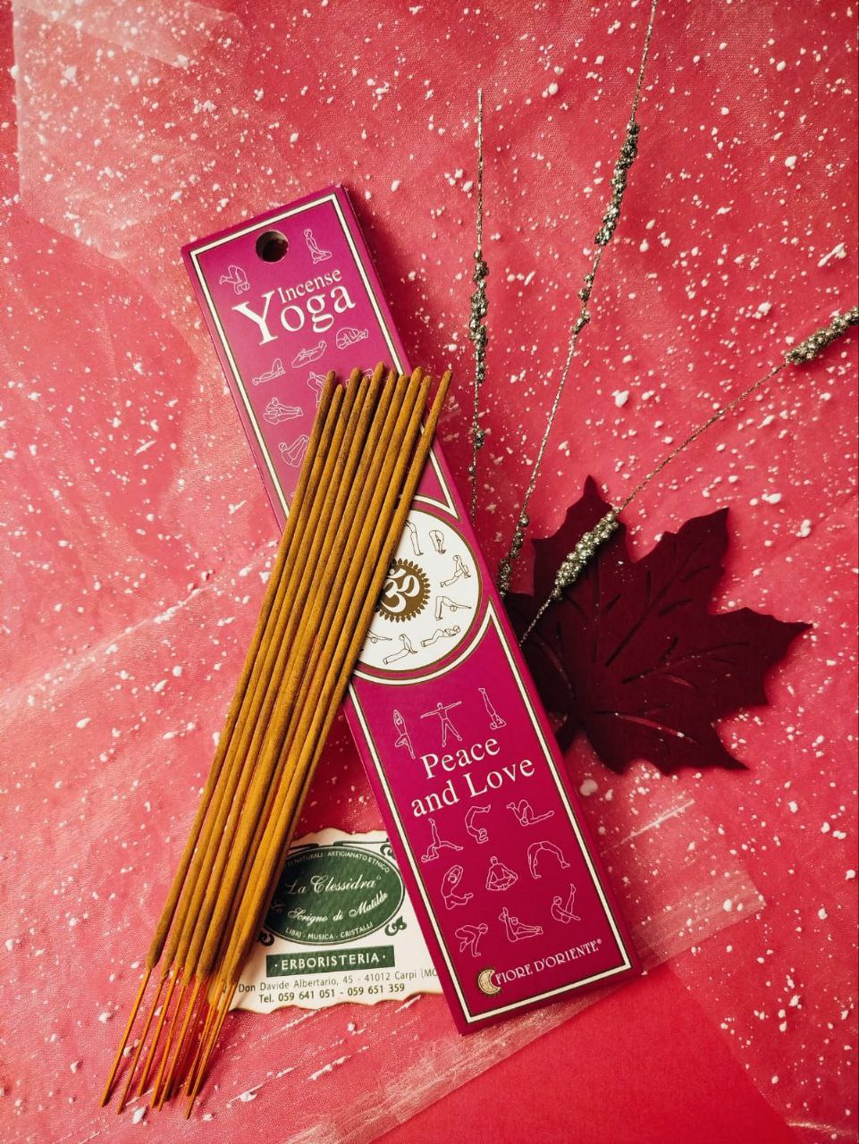INCENSO IN STICK YOGA FIORE D'ORIENTE: PEACE AND LOVE
