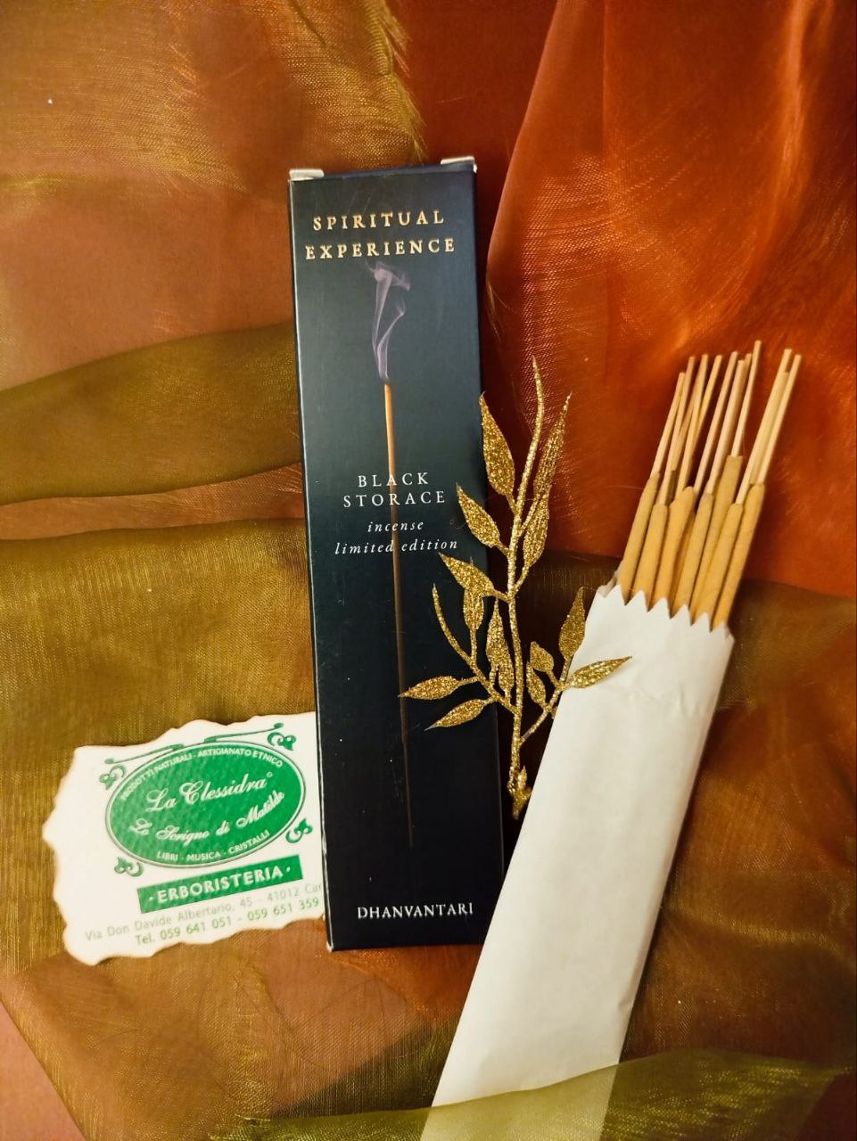 INCENSO IN STICK SPIRITUAL EXPERIENCE: STORACE NERO