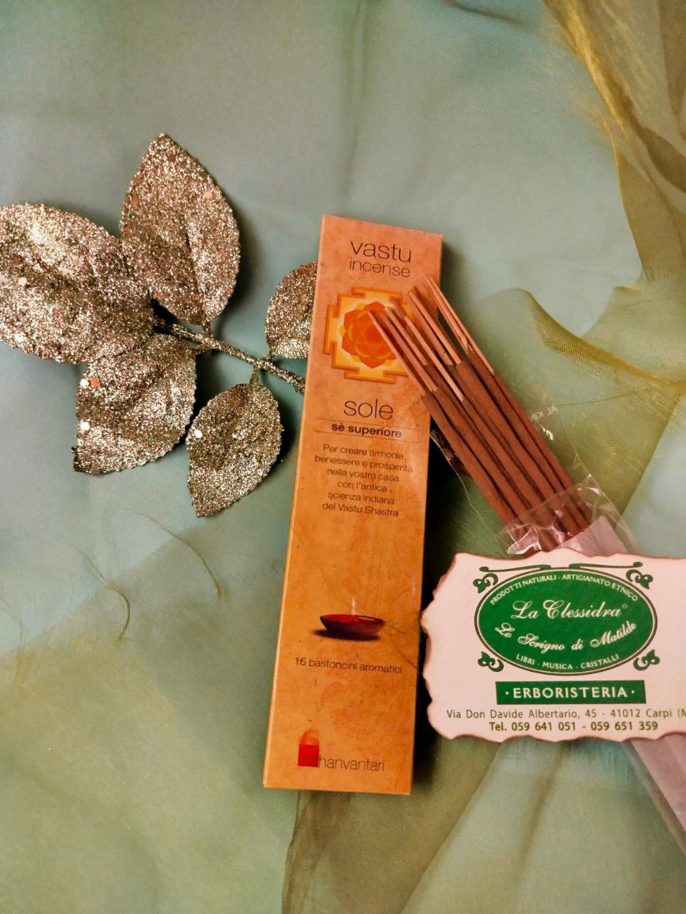 INCENSO IN STICK VASTU: SOLE