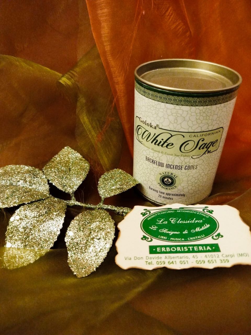 INCENSO BACKFLOW GOLOKA: SALVIA BIANCA