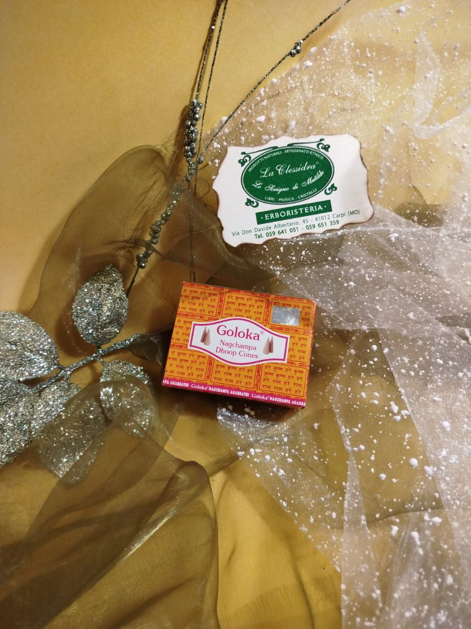 INCENSO IN CONI GOLOKA: NAG CHAMPA GIALLO