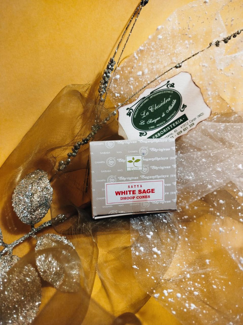 INCENSO IN CONI SATYA: WHITE SAGE