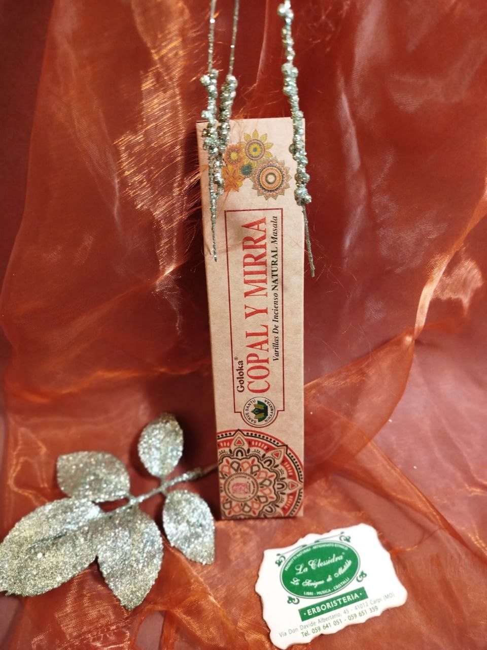 INCENSO IN STICK GOLOKA:  NATURAL COPAL E MYRRH