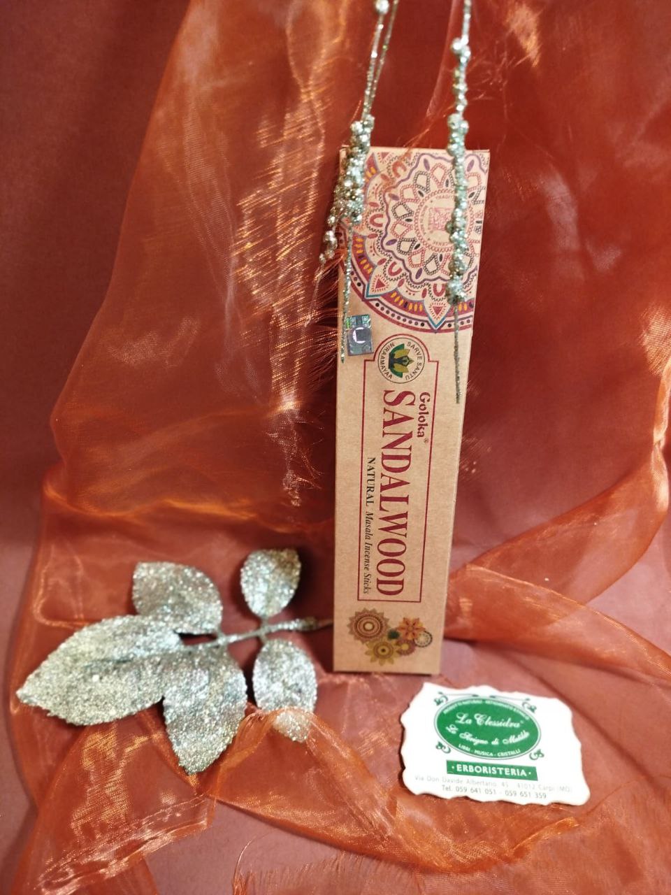 INCENSO IN STICK GOLOKA:  NATURAL SANDALWOOD