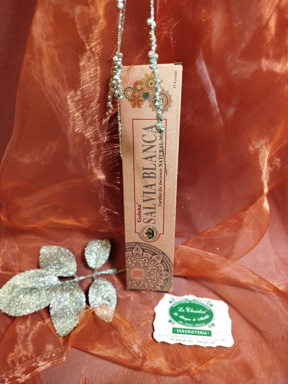 INCENSO IN STICK GOLOKA:  NATURAL SALVIA BLANCA