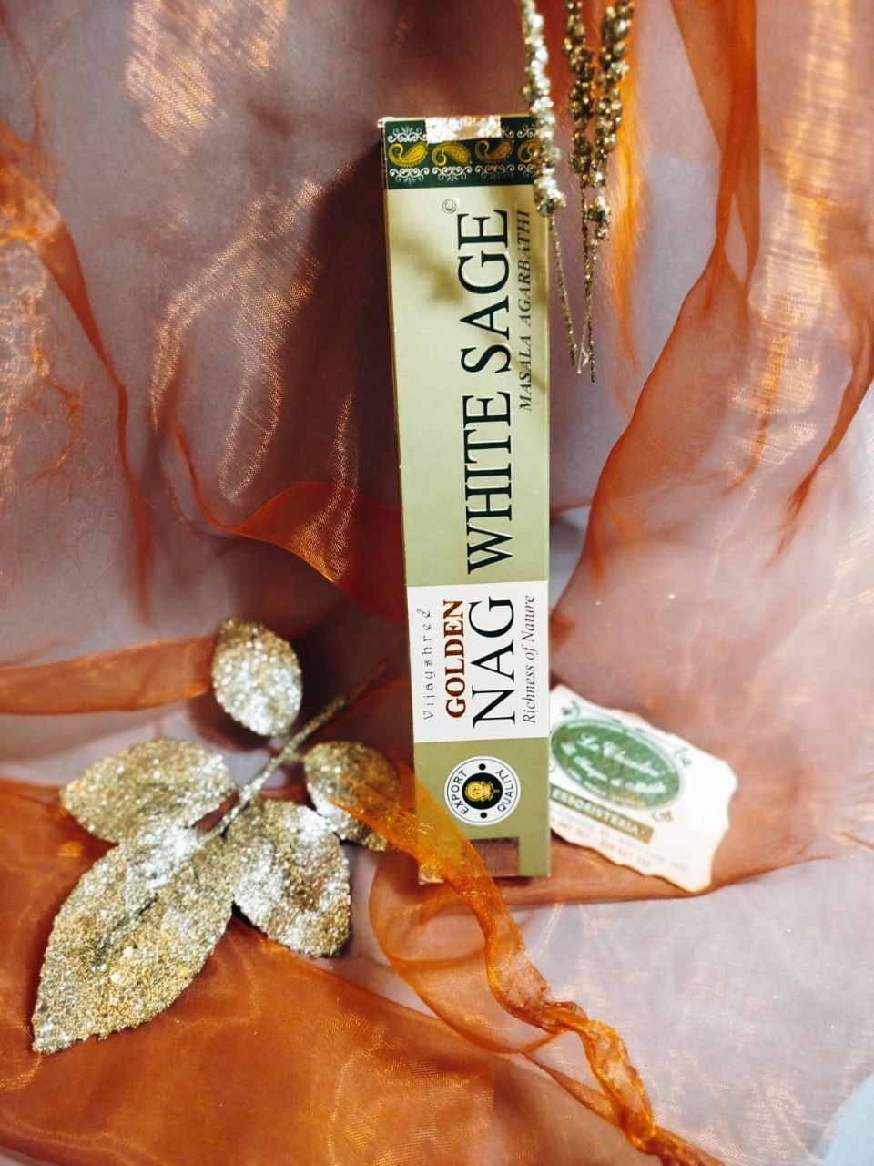INCENSO IN STICK GOLDEN NAG: WHITE SAGE (SALVIA BIANCA)