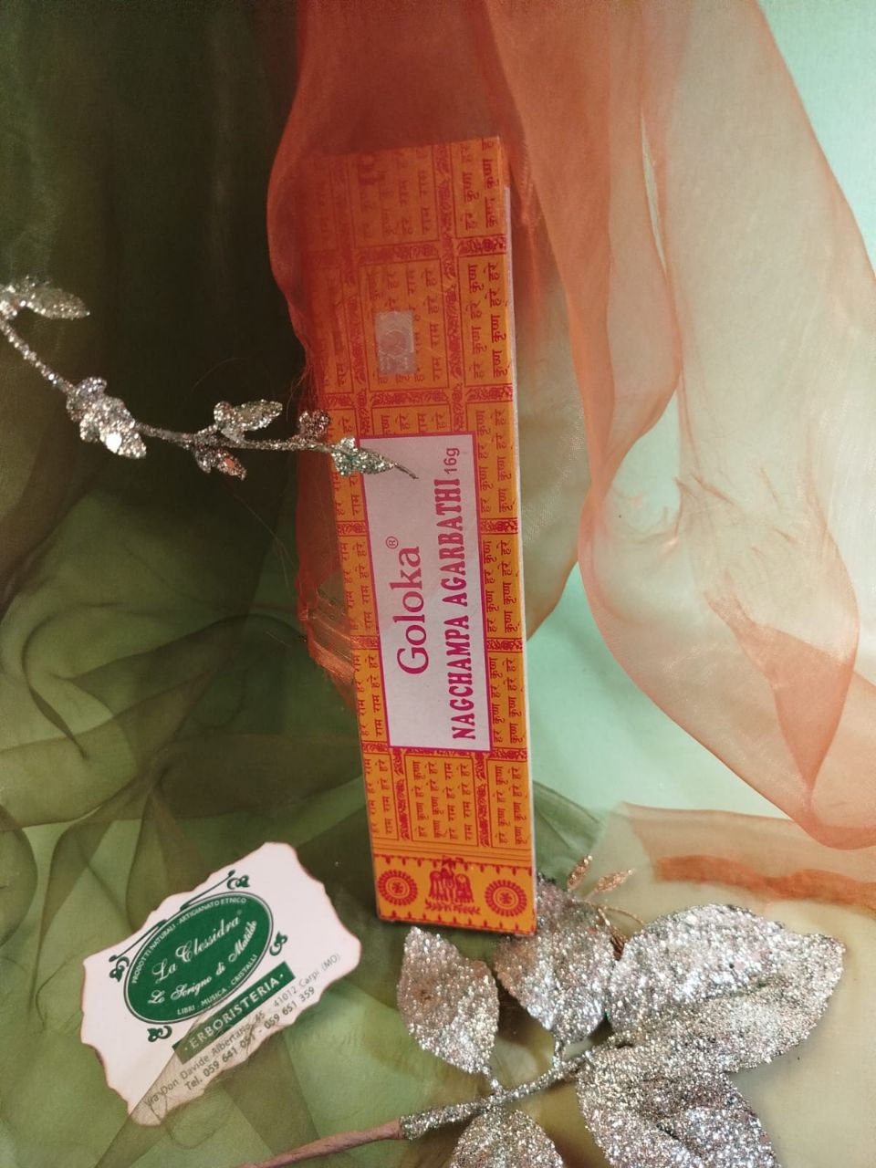 INCENSO IN STICK GOLOKA:  NAGCHAMPA AGARBATHI 16GR