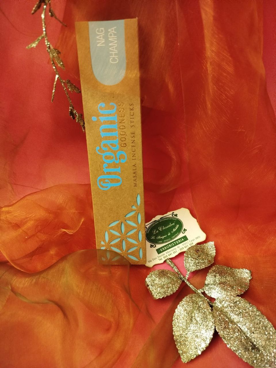 INCENSO IN STICK SONG OF INDIA: ORGANIC NAG CHAMPA