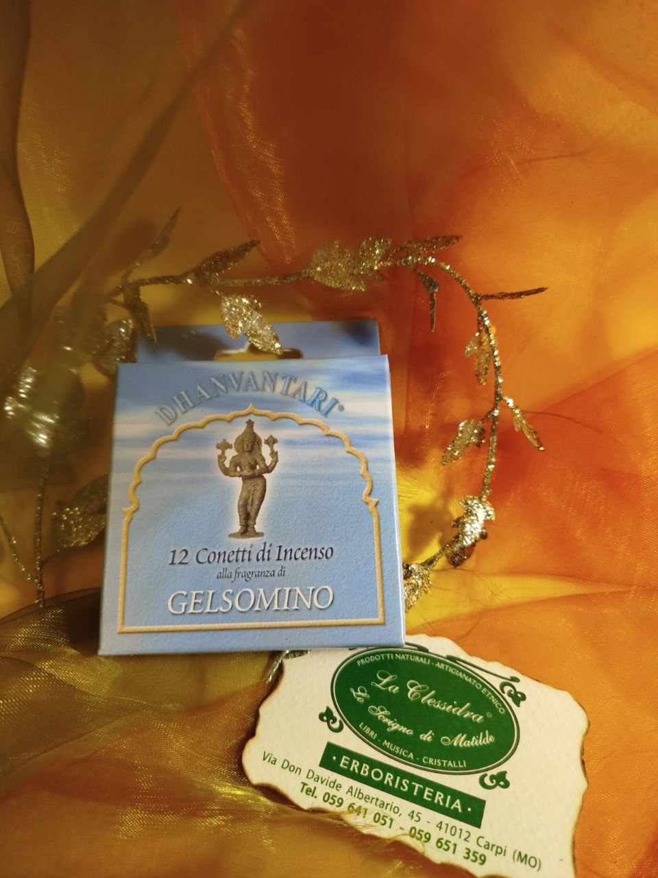 INCENSO IN CONI DHANVANTARI: GELSOMINO