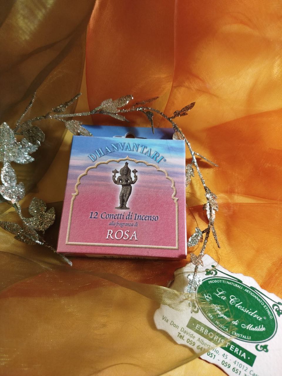INCENSO IN CONI DHANVANTARI: ROSA