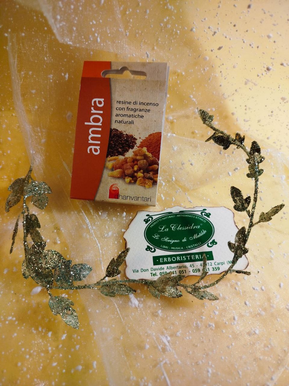INCENSO IN GRANI CON FRAGRANZE: AMBRA