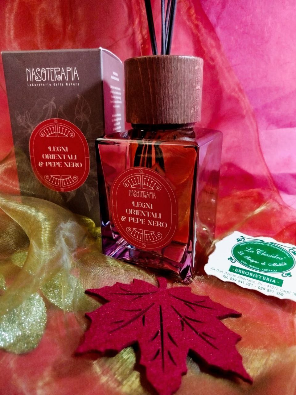 DIFFUSORE A BASTONCINO NASOTERAPIA: LEGNI ORIENTALI E PEPE NERO 500 ML