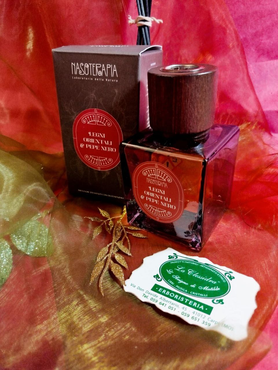 DIFFUSORE A BASTONCINO NASOTERAPIA: LEGNI ORIENTALI E PEPE NERO 200 ML