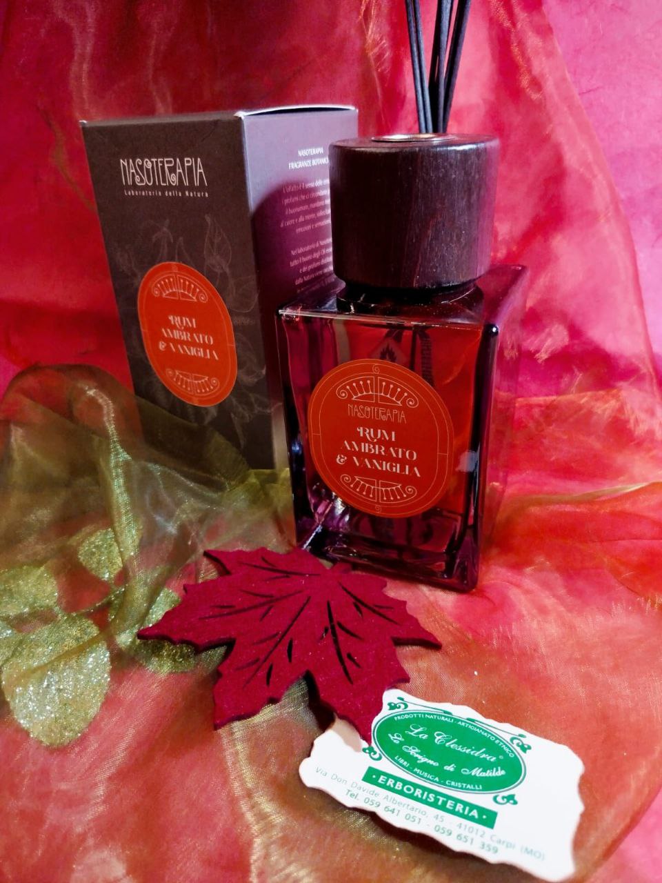 DIFFUSORE A BASTONCINO NASOTERAPIA: RUM AMBRATO E VANIGLIA 500 ML