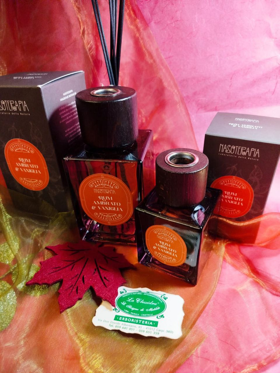 DIFFUSORE A BASTONCINO NASOTERAPIA: RUM AMBRATO E VANIGLIA 200 ML