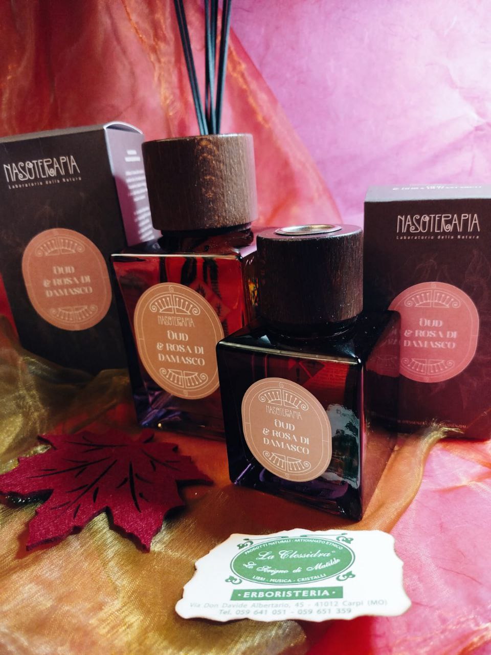 DIFFUSORE A BASTONCINO NASOTERAPIA: OUD E ROSA DI DAMASCO 500 ML