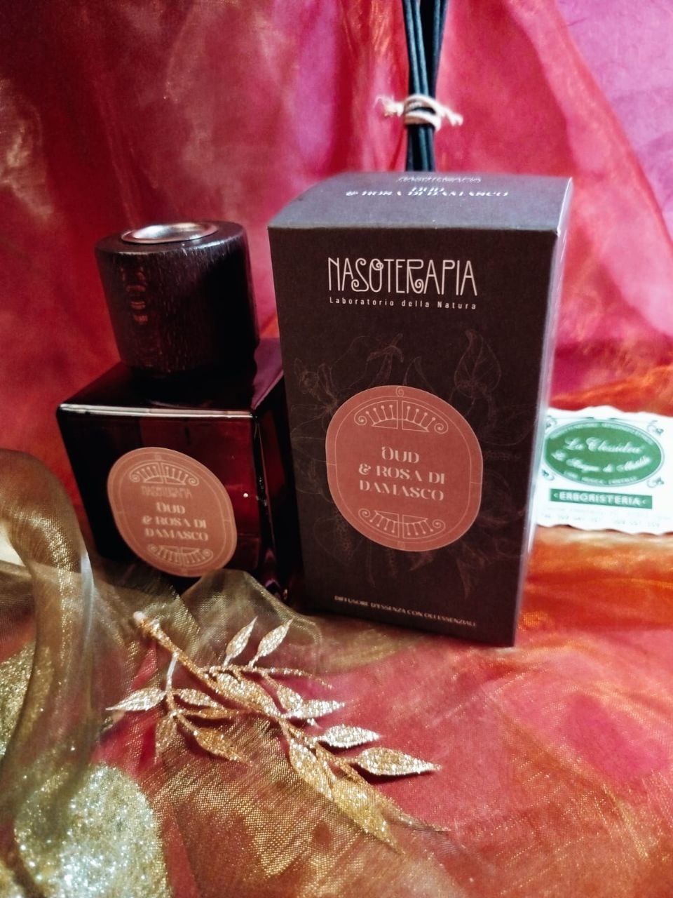 DIFFUSORE A BASTONCINO NASOTERAPIA: OUD E ROSA DI DAMASCO 200 ML 0