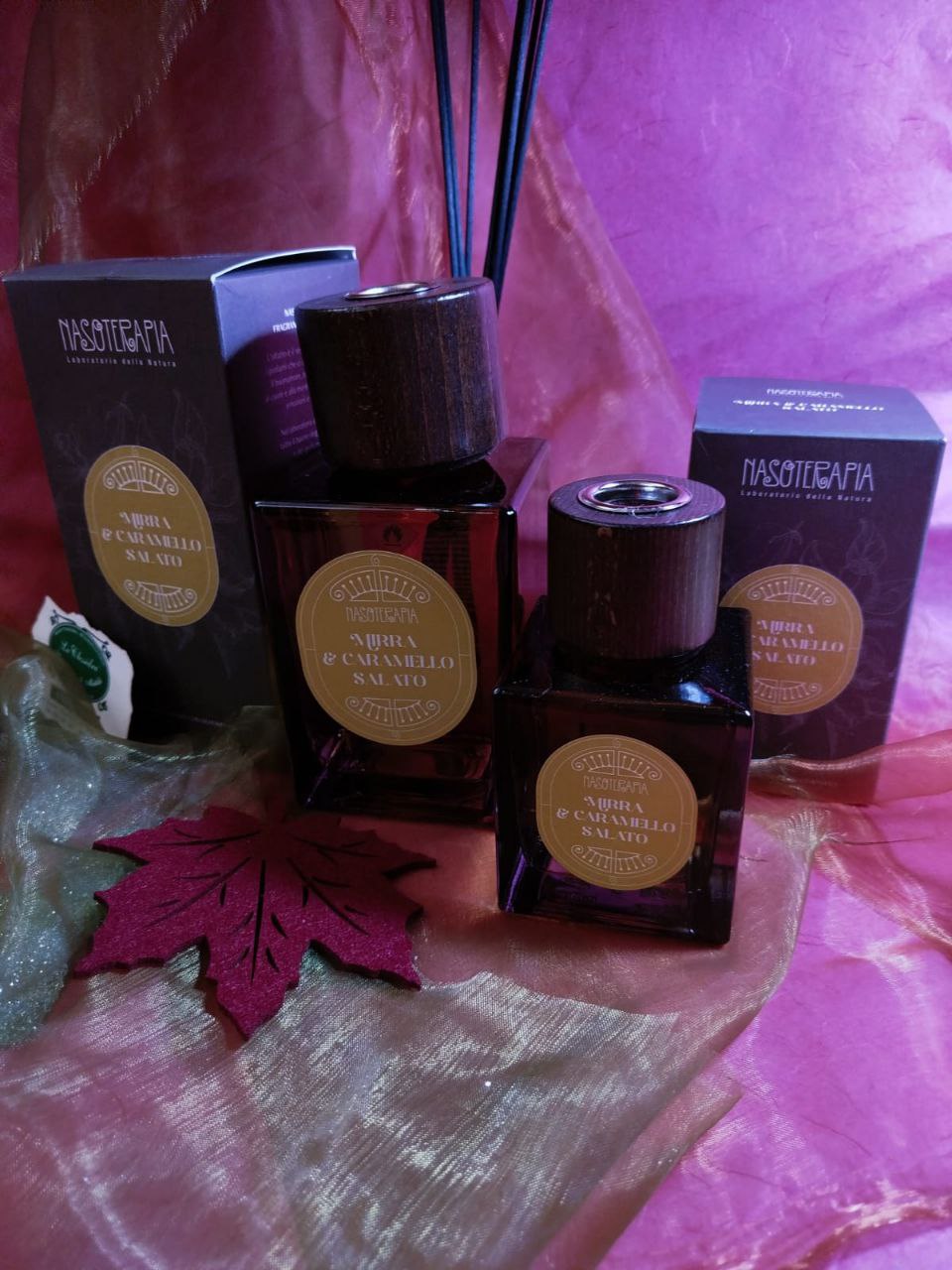 DIFFUSORE A BASTONCINO NASOTERAPIA: MIRRA E CARAMELLO SALATO 500 ML