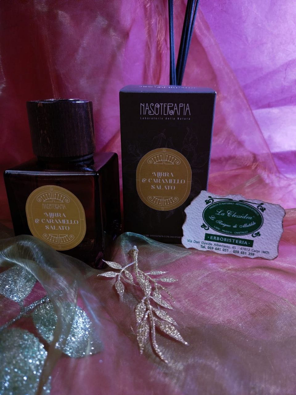 DIFFUSORE A BASTONCINO NASOTERAPIA: MIRRA E CARAMELLO SALATO 200 ML