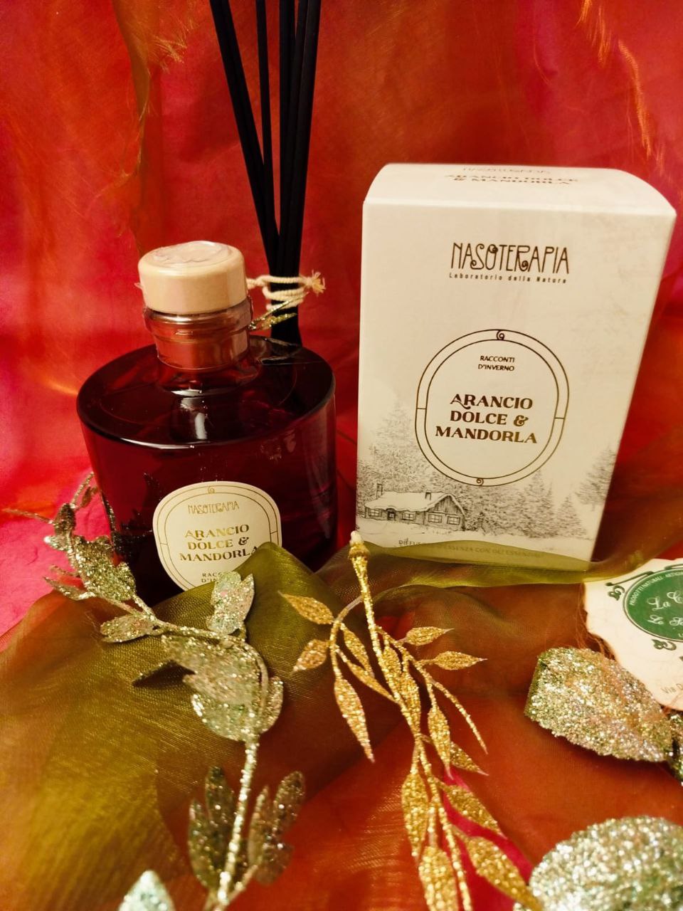 DIFFUSORE A BASTONCINO NASOTERAPIA: ARANCIO DOLCE E MANDORLA 200 ML