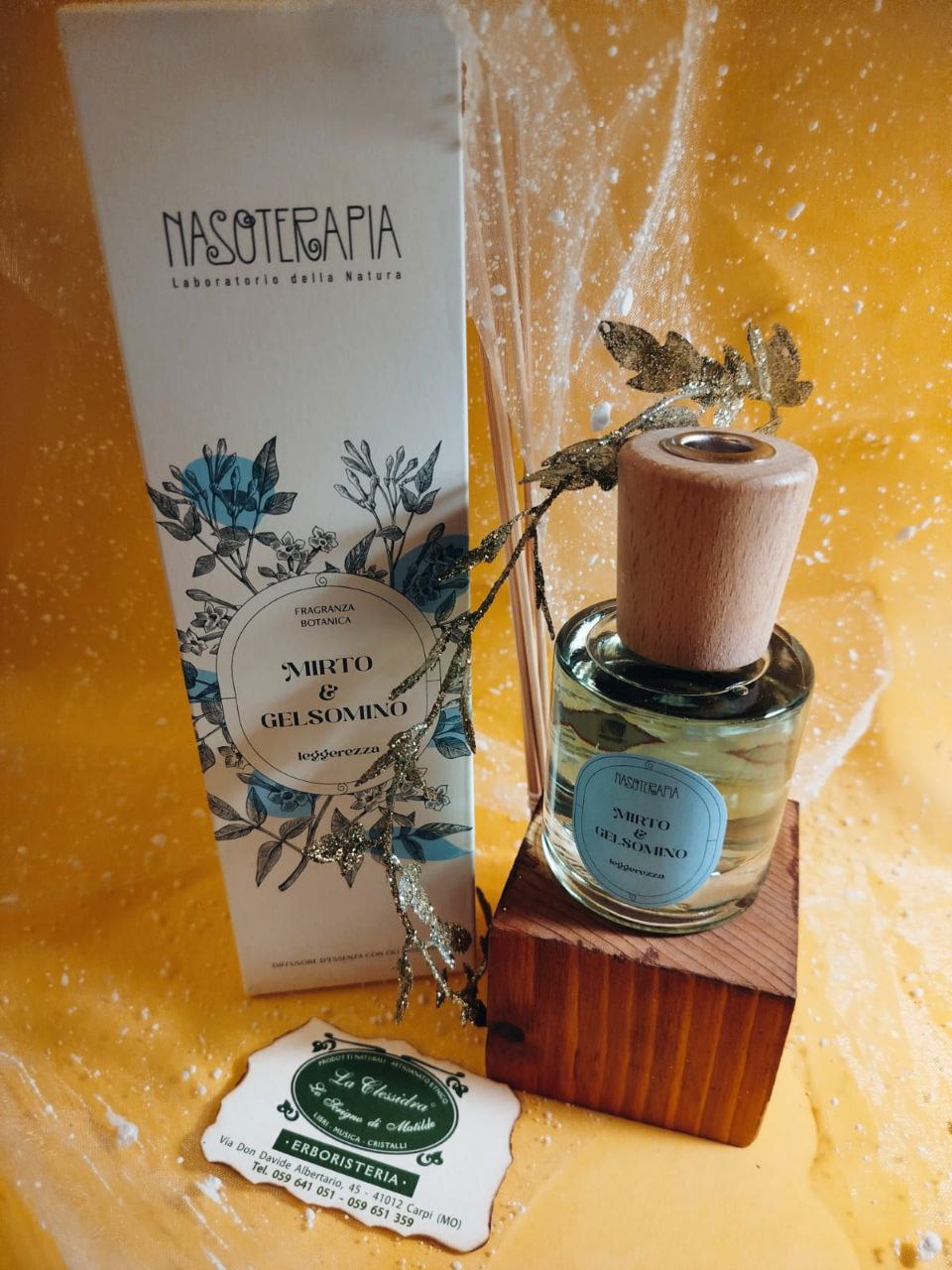 DIFFUSORE A BASTONCINO NASOTERAPIA LINEA CLASSICA: MIRTO E GELSOMINO
