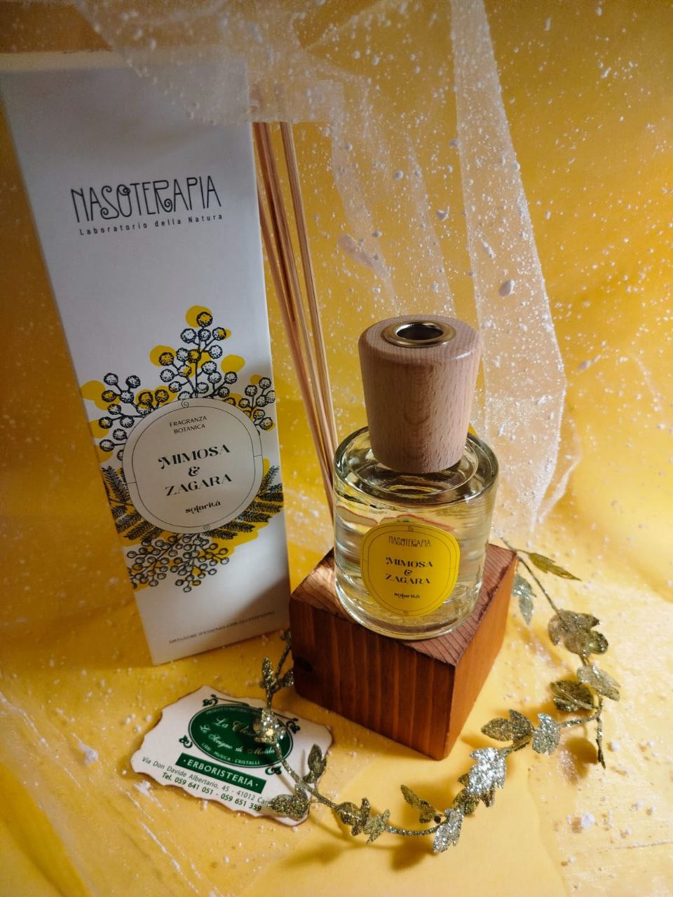 DIFFUSORE A BASTONCINO NASOTERAPIA LINEA CLASSICA: MIMOSA E ZAGARA