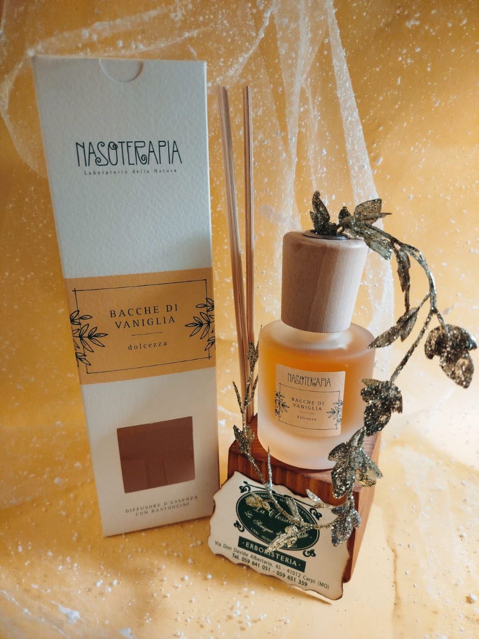DIFFUSORE A BASTONCINO NASOTERAPIA LINEA CLASSICA: BACCHE DI VANIGLIA