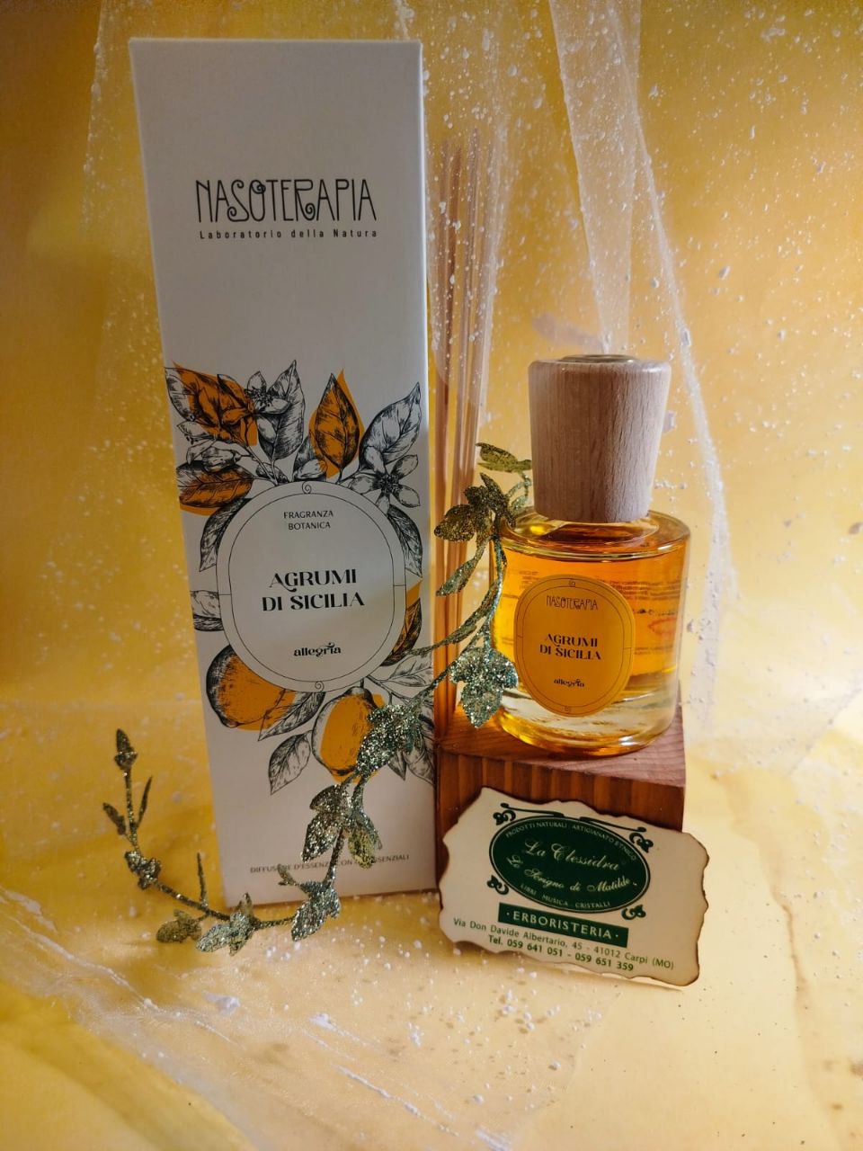 DIFFUSORE A BASTONCINO NASOTERAPIA LINEA CLASSICA: AGRUMI DI SICILIA