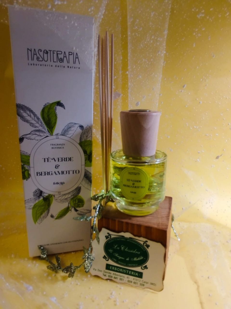 DIFFUSORE A BASTONCINO NASOTERAPIA LINEA CLASSICA: TE VERDE E BERGAMOTTO