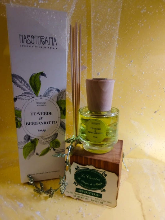 DIFFUSORE A BASTONCINO NASOTERAPIA LINEA CLASSICA: TE VERDE E BERGAMOTTO