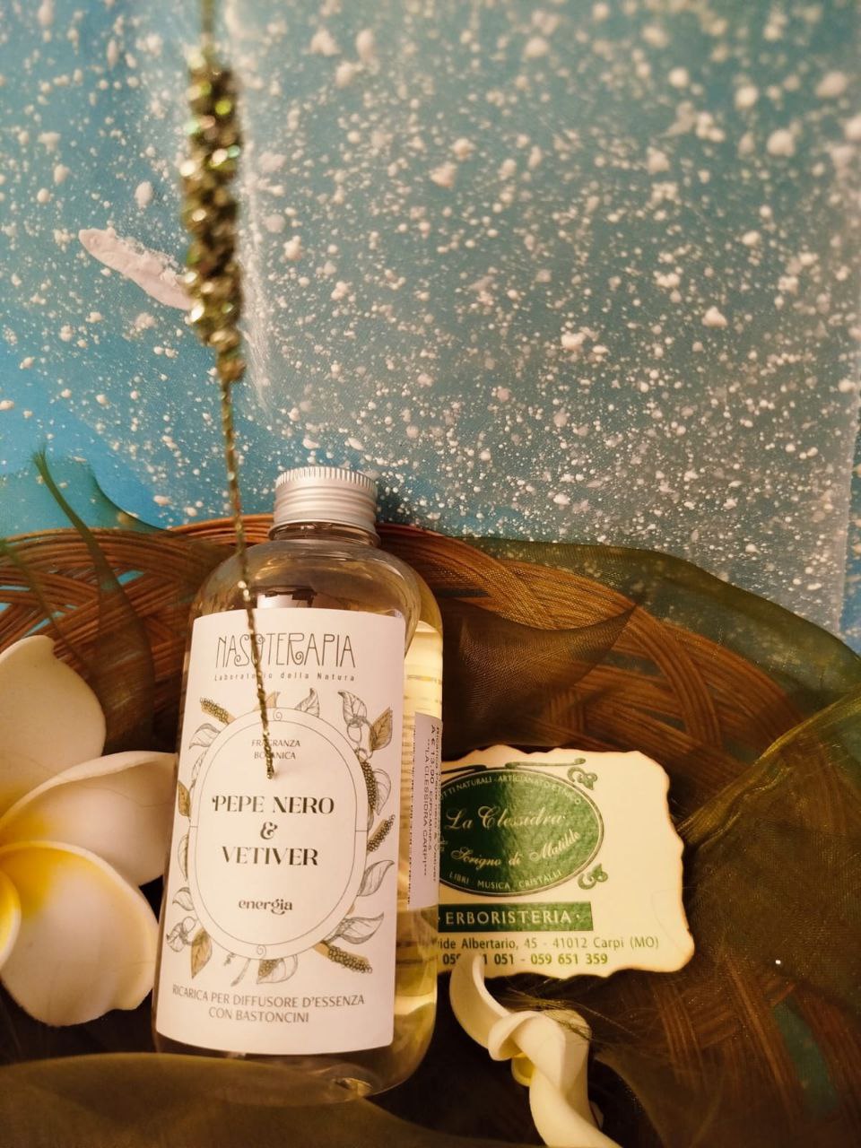 RICARICA DIFFUSORI A BASTONCINO: PEPE NERO  E VETIVER