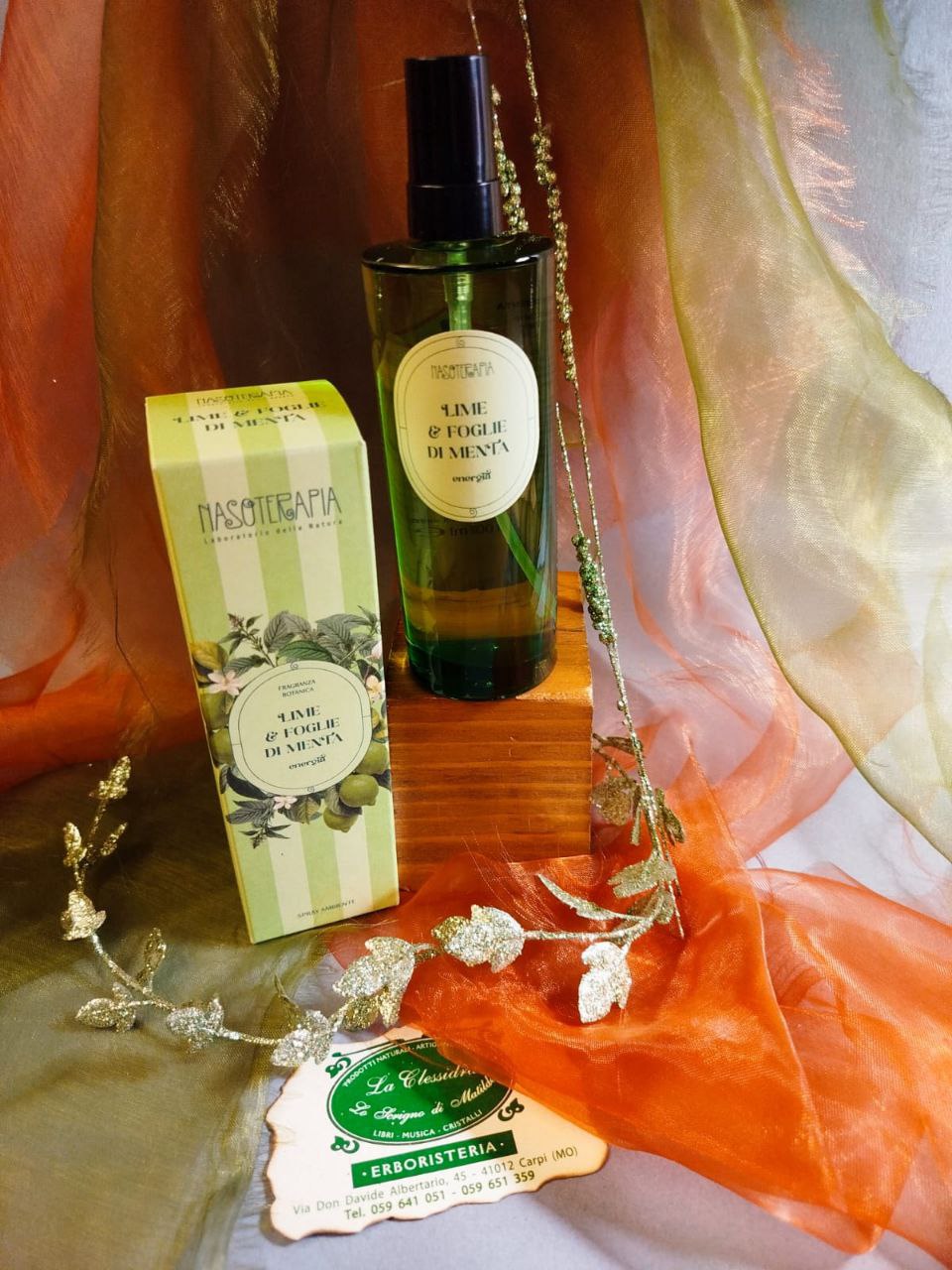 SPRAY D'AMBIENTE NASOTERAPIA: LIME E FOGLIE DI MENTA 100 ML