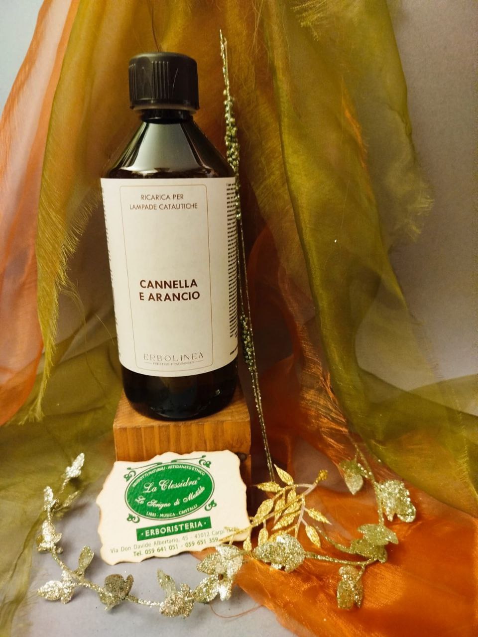 RICARICA PROFUMATA PER LAMPADA CATALITICA ERBOLINEA: CANNELLA E ARANCIO