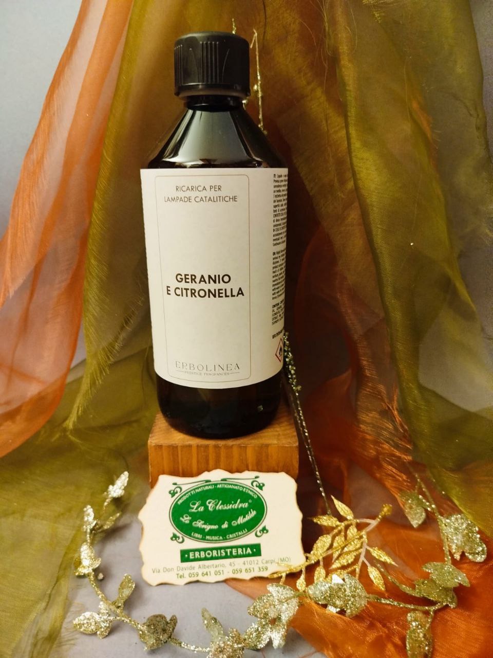 RICARICA PROFUMATA PER LAMPADA CATALITICA ERBOLINEA: GERANIO E CITRONELLA