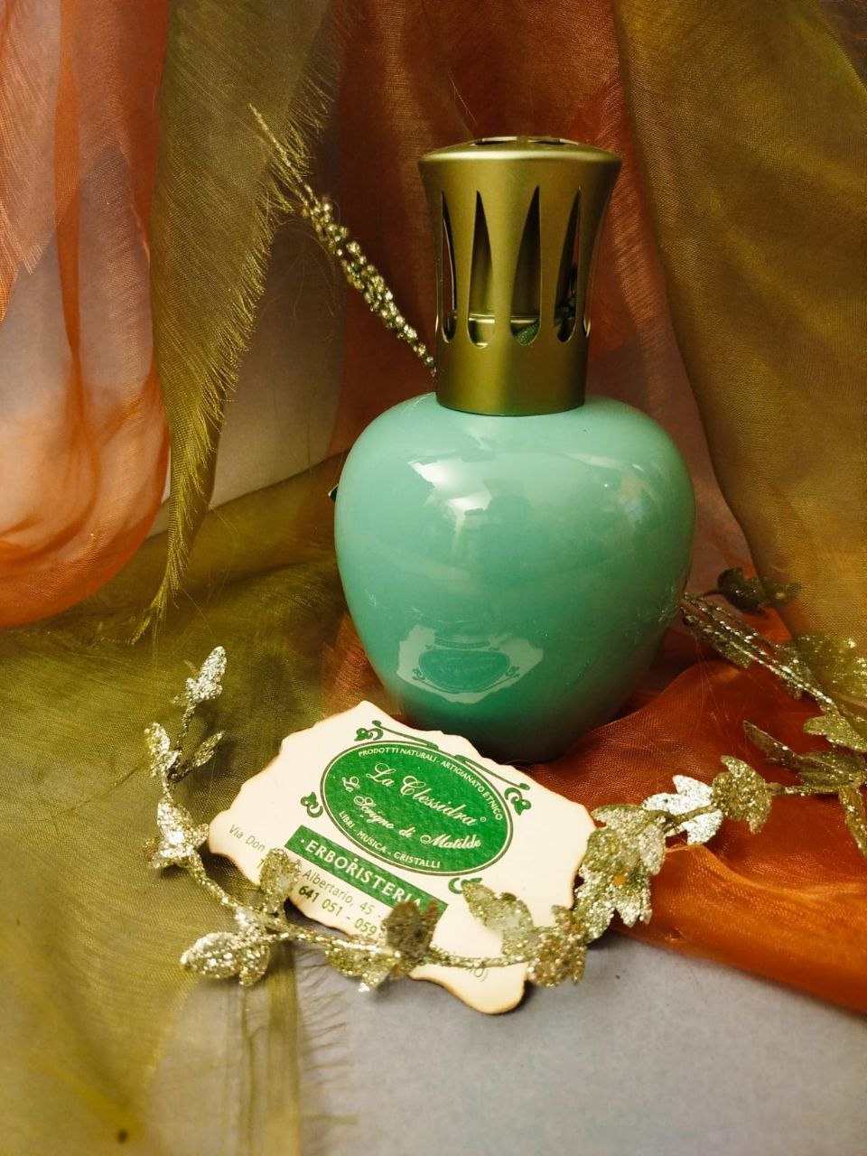 LAMPADA CATALITICA ERBOLINEA: CERAMICA VERDE