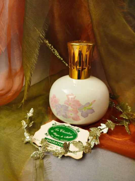 LAMPADA CATALITICA ERBOLINEA: CERAMICA CON FIORI DELICATI