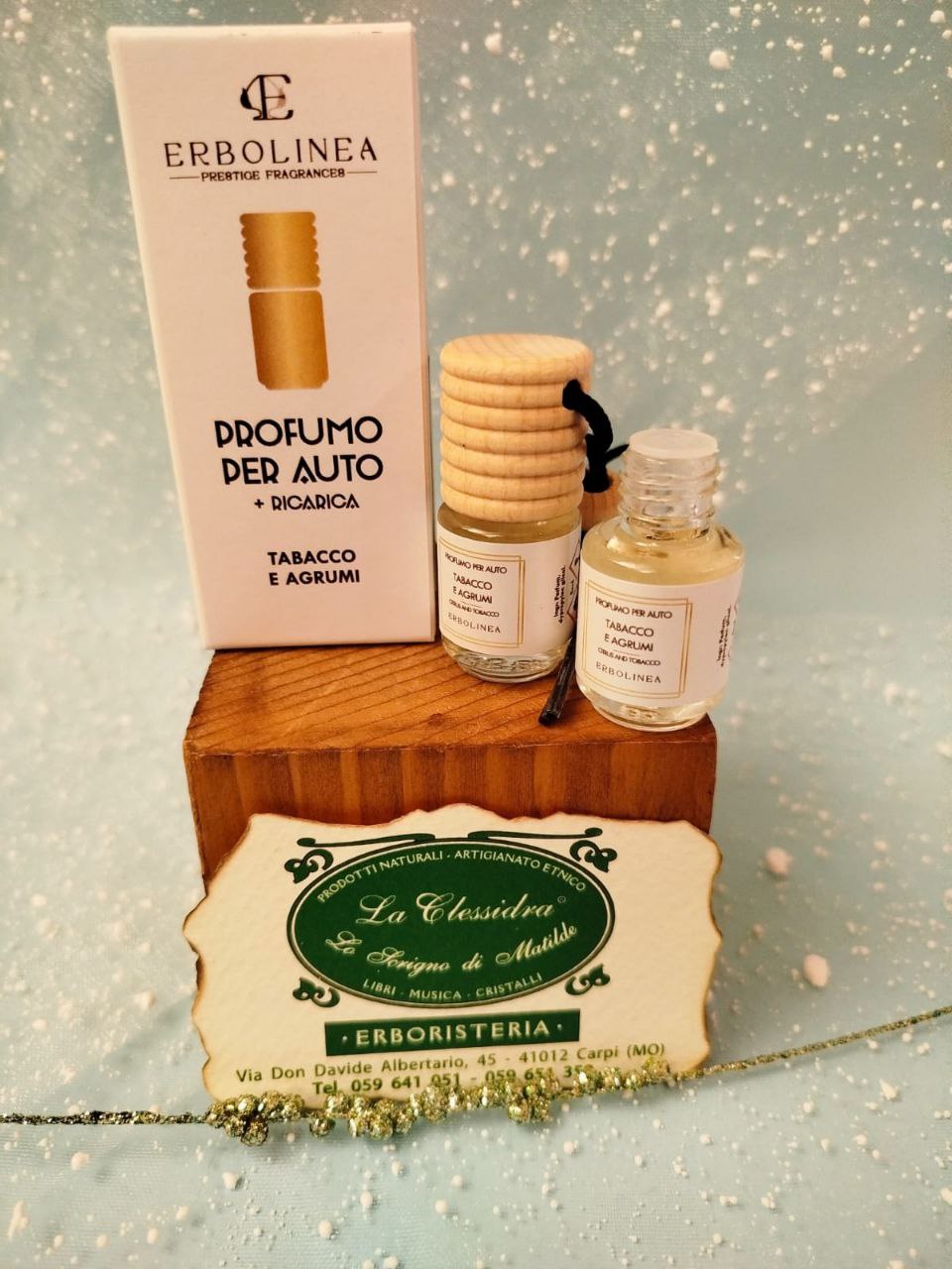 DIFFUSORE AUTO ERBOLINEA CON RICARICA: TABACCO E AGRUMI